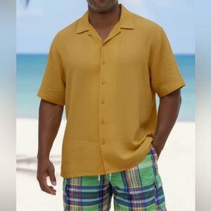 Tommy Bahama Yellow Casual Button Down Shirt XXL shown w/ Chaps also listed.